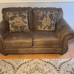 Brown Loveseat Sofa 