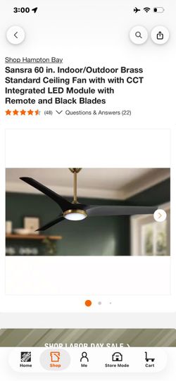Hampton Bay Sansra 60 in. Ceiling Fan with LED