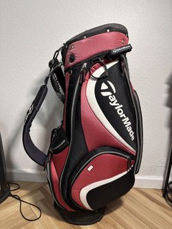 Taylormade Golf Cart/Staff Bag 6-Way Red & Black