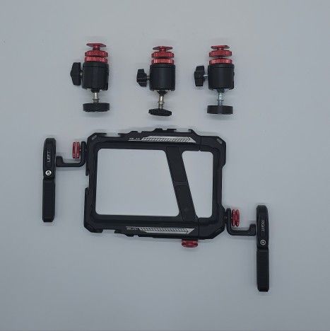 ULANZI Lino Smartphone Video Rig With Handle + CAMVATE Camera Hot Shoe to 1/4"-20 Screw Ball Head Mount(3 Pieces)