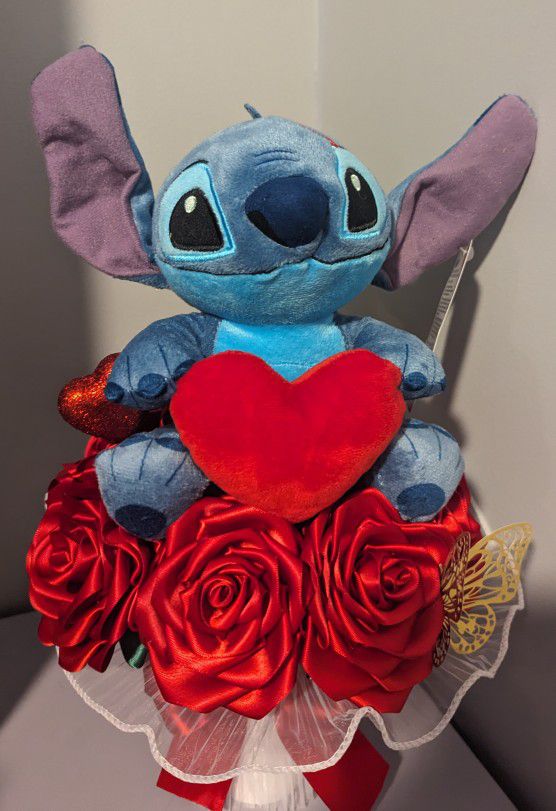Disney  Stitch Ribbon Rose Bouquet 