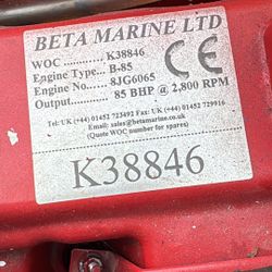 2x Beta B-85 Marine Diesel Engine 