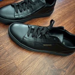 Versace leather sneakers