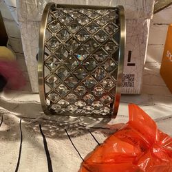 New dimmable crystal antique brass wall sconce light
