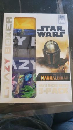 STAR WARS CRAZY BOXERS PACK OF 3  $10.00 EACH BOX I HAVE 5 AVAILABLE  SIZE SMALL  AND  MEDIUM