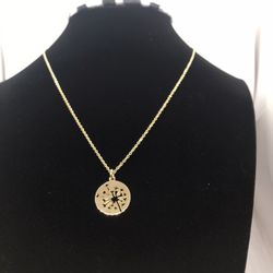 Gold coin necklace, 14K gold necklace, 14 K Gold, Gold pendant necklace, Gold medallion, Medallion necklace, Gold coin, Coin necklace