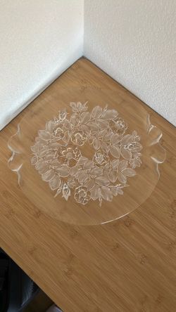 Vinage Clear and Frosted Serving Plate