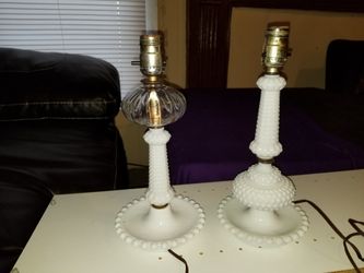 Vintage Milk Glass Lamps