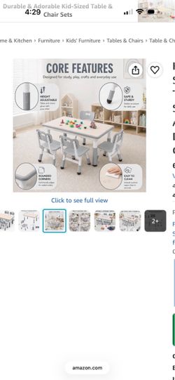 Kids table and 6 chair set