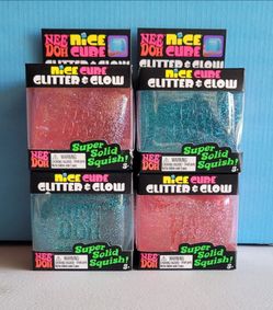 NeeDoh Nice Cube Glitter & Glow Super Solid Squish $12 Each or 4 for $40