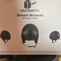 Ironsimith Smart Helmet With Bluetooth Speaker, Camera And LED Back Light Remote Controller
