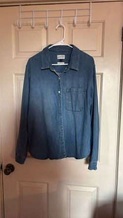 Denim Button Down Short