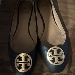 Tory Black Flats 