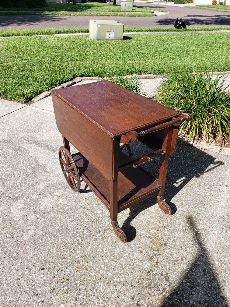 Antique Rolling Tea Cart (or Bar Cart or Dessert Cart)