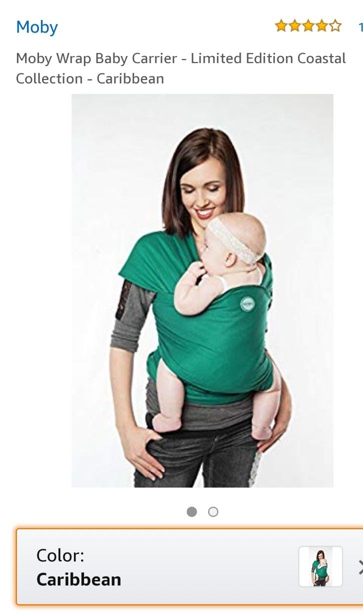 Wrap-style baby carrier, Moby brand, one size fits all