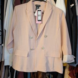 Blush Pink Soho Blazer - Petite Small