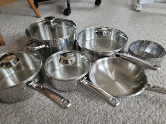 New stainless steel cookware set