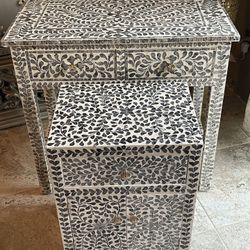 Abalone Vanity with Cabinet 