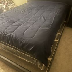 Bed, Spring Box And Mattress 