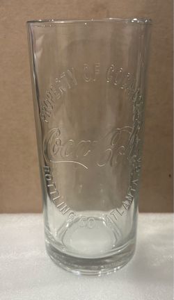 Vintage 16oz. Coca Cola Tall Glass Tumbler Property of Coca Cola Imprinted