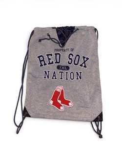 Boston Redsox grey drawstring backpack
