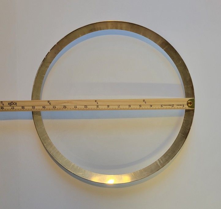 Clear Glass 15.5" Bowl/dish/plate/platter With Silver Trim Around The Edge