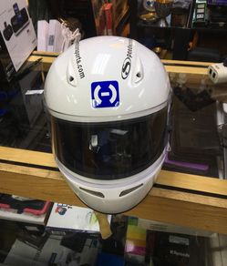 Motorcycle Helmet White * HJC Motorsports*.