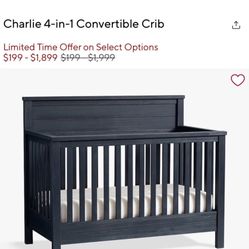 Pottery Barn Charlie 4 in 1 Crib + Toddler Conversion Kit