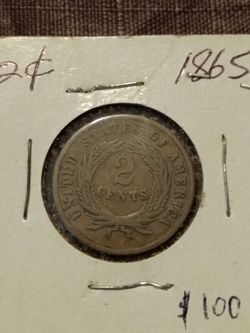 1865 2 cents