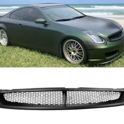 03-07 Infiniti G35 Coupe Front Bumper Upper Grill Matte Black