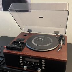 🚨Must Go! Recorder with Turntable & Cassette Player
