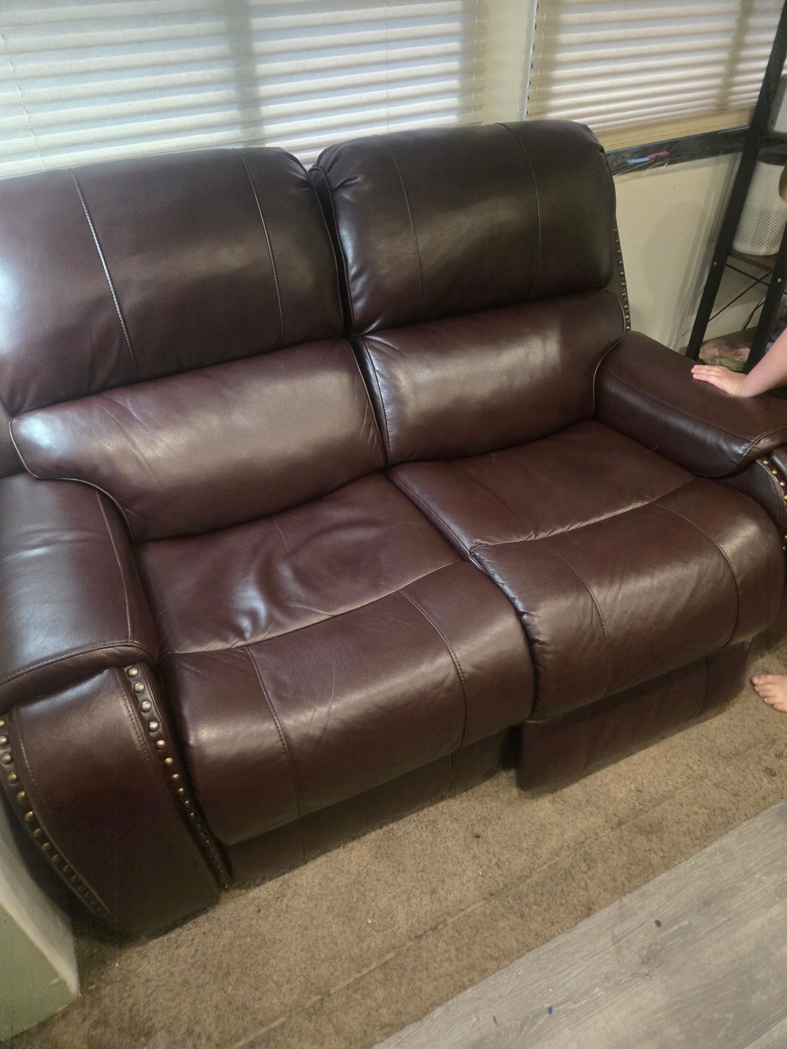 Ashley Furniture Leather Dual Reclining Loveseat