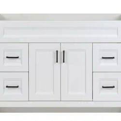 Home Decorators Collection
Ridge 48 in. W x 22 in. D x 34 in. H Bath Vanity Cabinet without Top in White