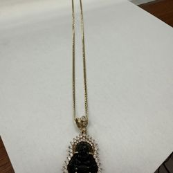 Gold Buddah Pendant +Gold Chain 