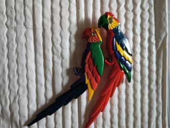 Multicolored Set Of Parrot Pins.