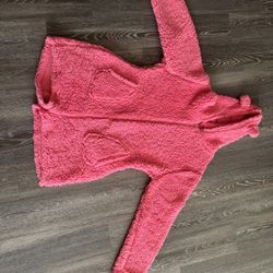Cozy Pink Sherpa Hooded Romper