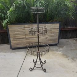 3 Tiered Metal Basket Organizer