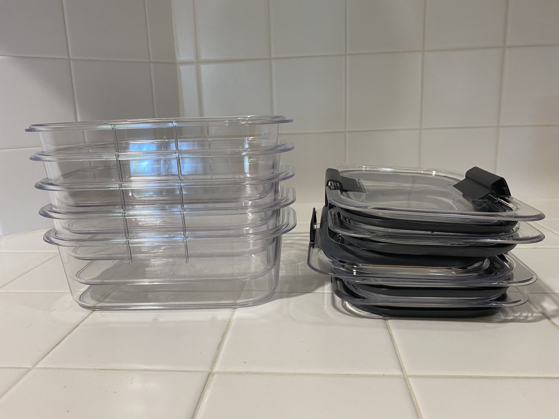 Rubbermaid Brilliance plastic containers 3.2cup x10