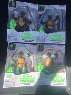 In Hand TMNT Original Sketch 40th Anniversary Turtles