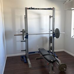 Bench and squat rack