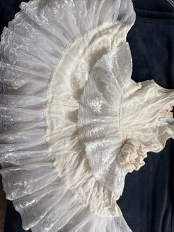 White Lace Ruffle Fan Skirt for just $2