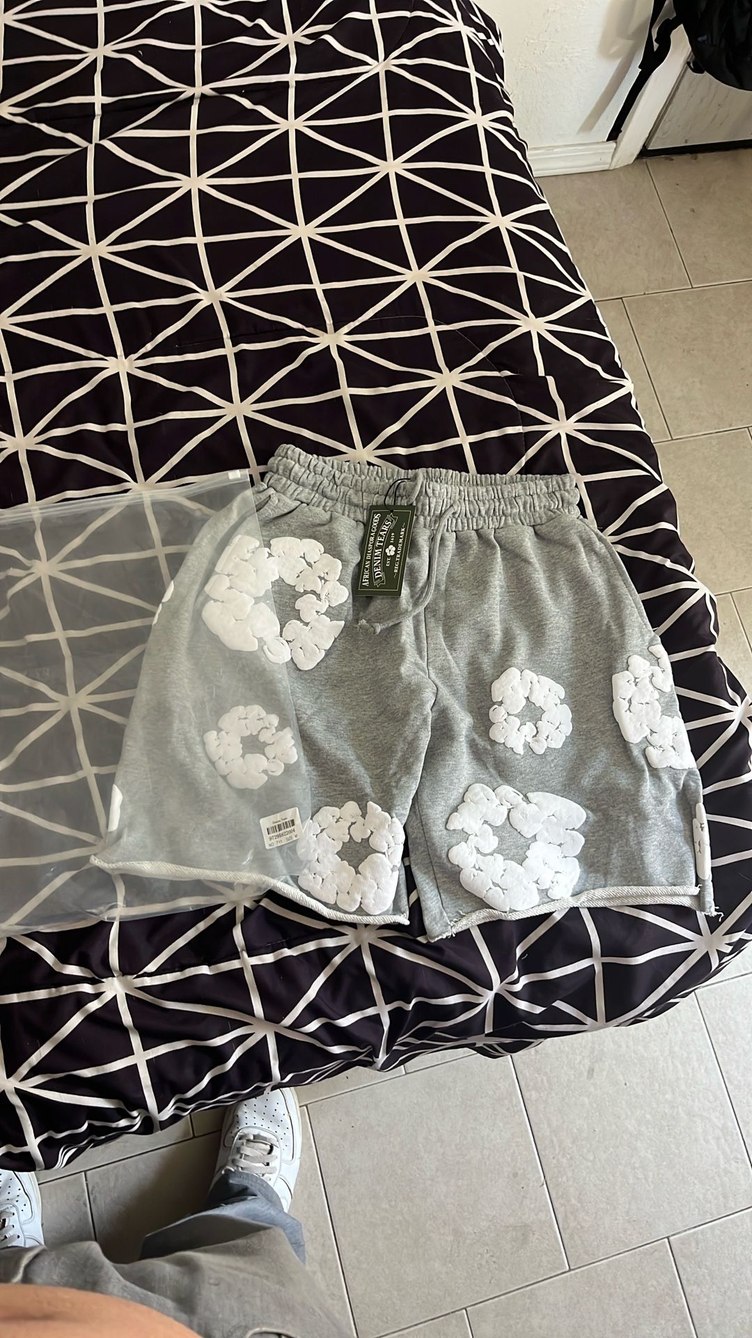 Denim Tear Grey And White Size M