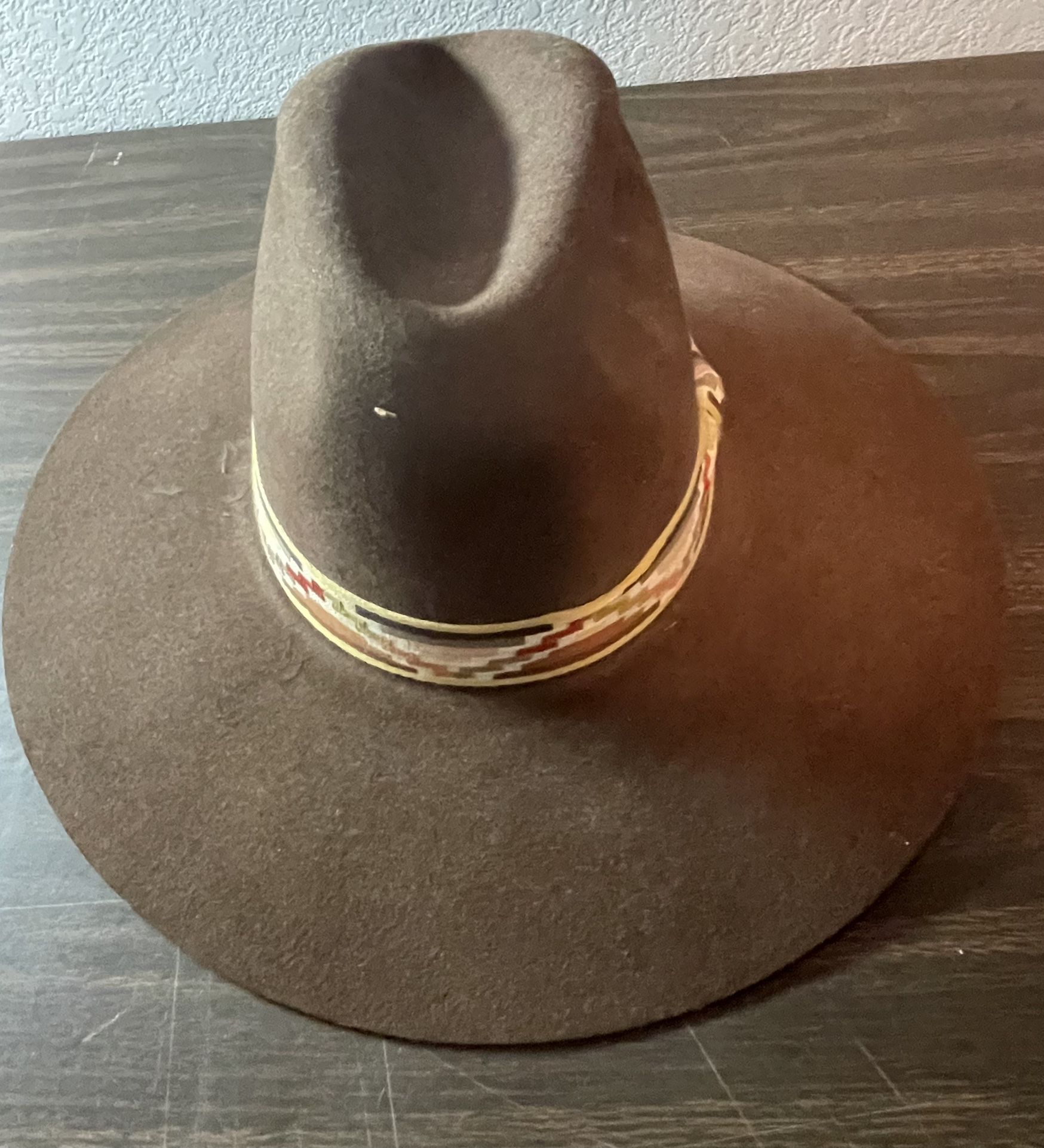 Frontier Line American Hat CO. Houston Texas Vintage Cowboy Western Style Hat 7