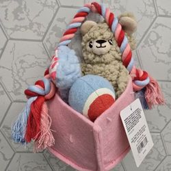 Christmas Easter Valentines Gift Pack Dog Rope Plush Toy Set 5pc Boots & Barkley