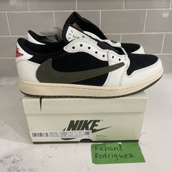 Nike Air Jordan 1 Low OG x Travis Olive size 9 Men (10.5 Women)