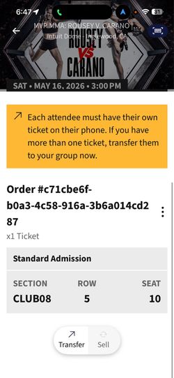Saturday night MMA tickets