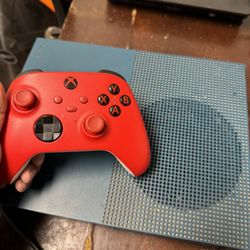 Xbox One S 500gb Blue With Wire Controller And Game 