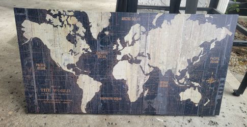 World Map Wall Art 32x16