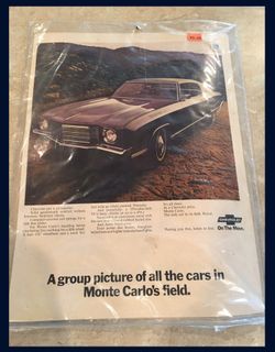1970 Montecarlo Advertisement 