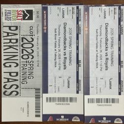 Spring Training Tickets + Parking - Diamondbacks vs. Royals - February 26, 2026, Salt River Fields 